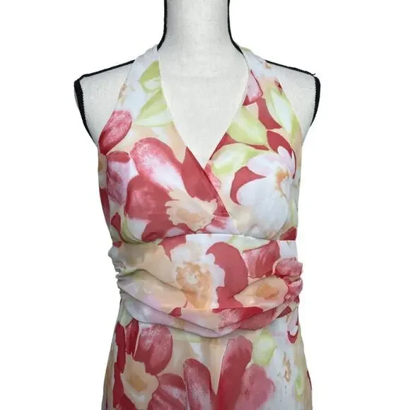 Speechless White & Pink Halter Dress Size 13 - Picture 5 of 7